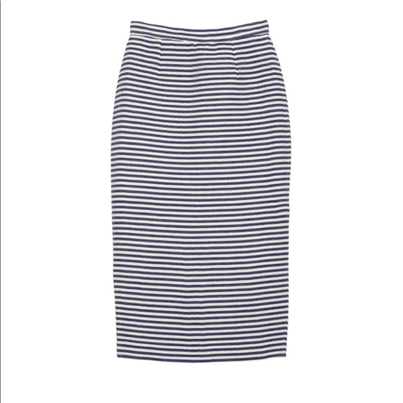 Apiece Apart Vittoria Straight Skirt In Stripe Jacquard - Picture 1 of 8